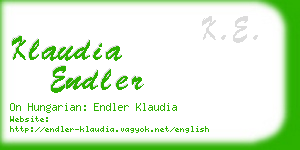 klaudia endler business card